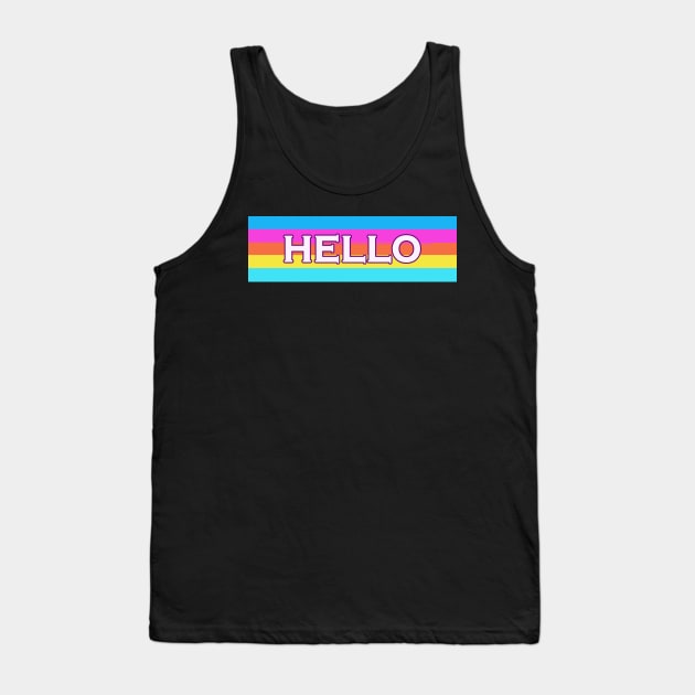 Hello rainbow Tank Top by Edd Studio